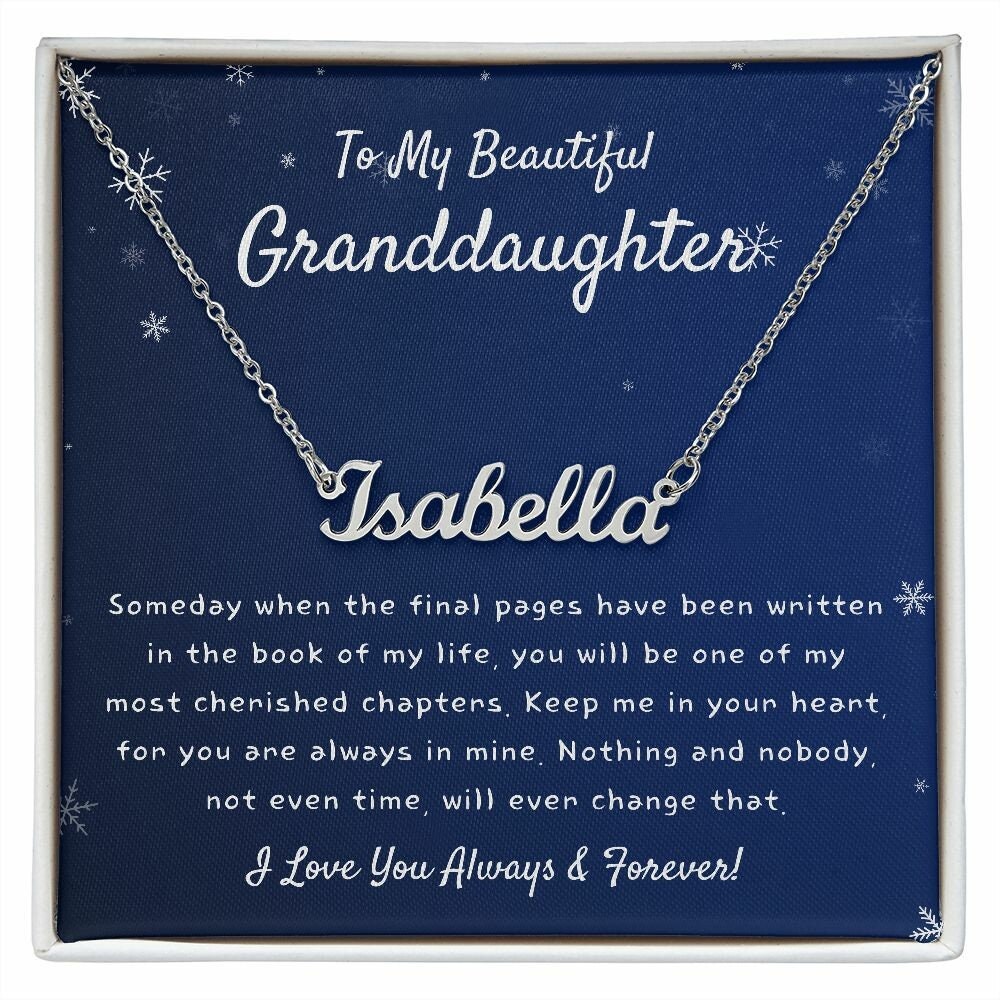 Granddaughter Christmas Gifts, Custom Name Necklace, Unique Gifts for Granddaughter, Christmas Gifts Ideas, Granddaughter Gifts from Grandma