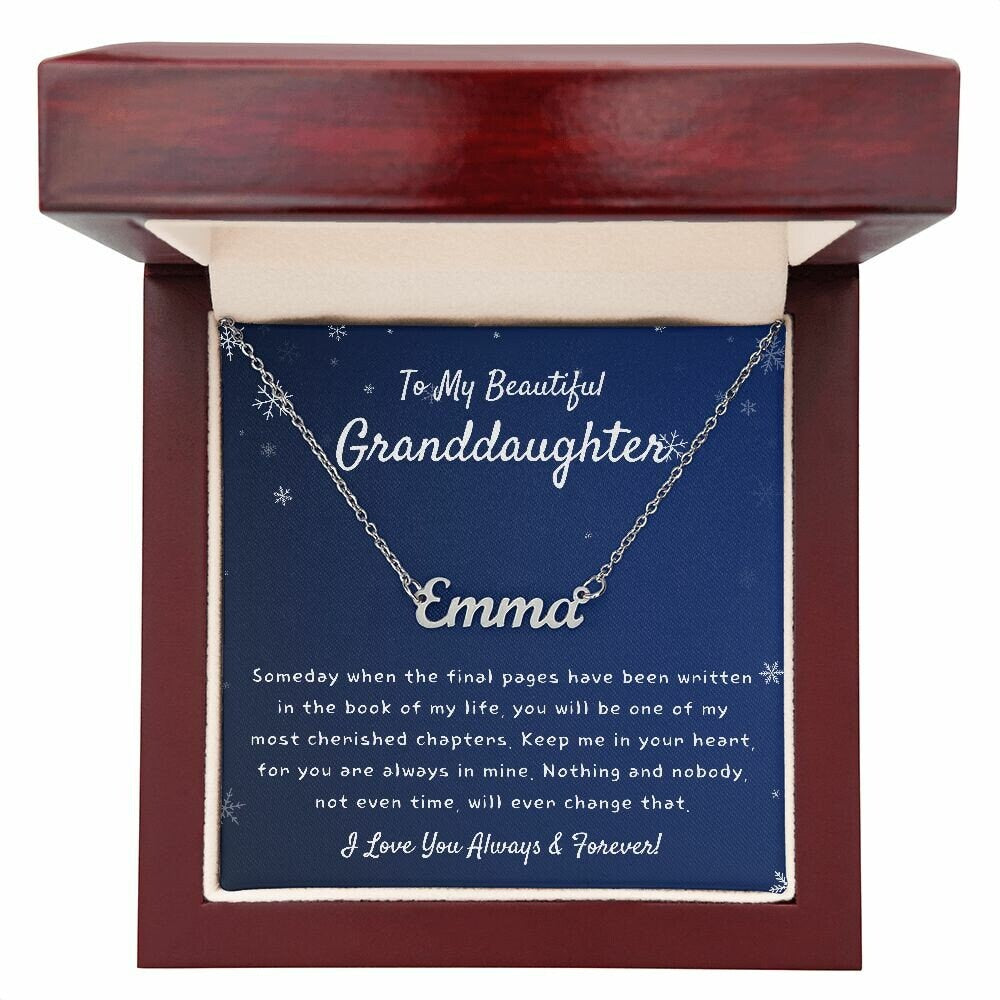 Granddaughter Christmas Gifts, Custom Name Necklace, Unique Gifts for Granddaughter, Christmas Gifts Ideas, Granddaughter Gifts from Grandma