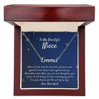 Niece Christmas Gift, Straighten Your Crown Necklace, Aunt Niece Necklace, Niece Birthday Gift, Niece Graduation Gift, Custom Name Necklace