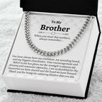 Brother Cuban Chain Necklace, Gifts for Brother Birthday, Best Brother Gifts from Sister, Sister to Brother Gifts, Gift Box with Message