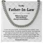 Father In Law Gifts, Cuban Chain Necklace for Father-In-Law, Unique Heartfelt Gifts, Father In Law Gifts from Daughter In Law Son In Law