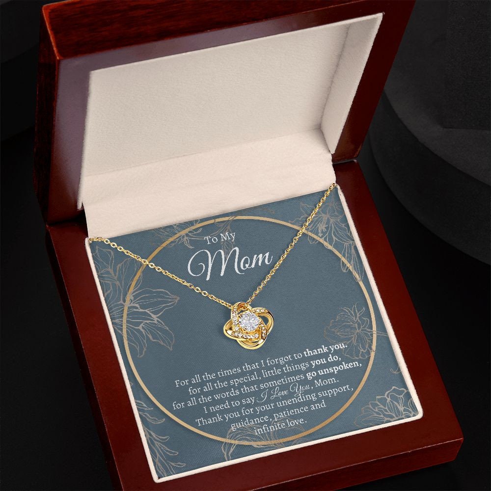 Best Gift Idea for Mom from Daughter/Son on Mother's Day, Birthday, Christmas - Unique Present for your Mother, Thank You Mom Necklace