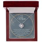 Best Gift Idea for Mom from Daughter/Son on Mother's Day, Birthday, Christmas - Unique Present for your Mother, Thank You Mom Necklace