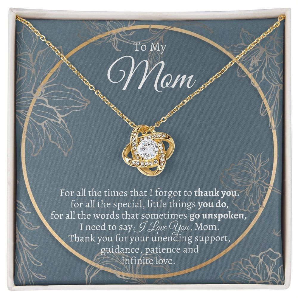 Best Gift Idea for Mom from Daughter/Son on Mother's Day, Birthday, Christmas - Unique Present for your Mother, Thank You Mom Necklace