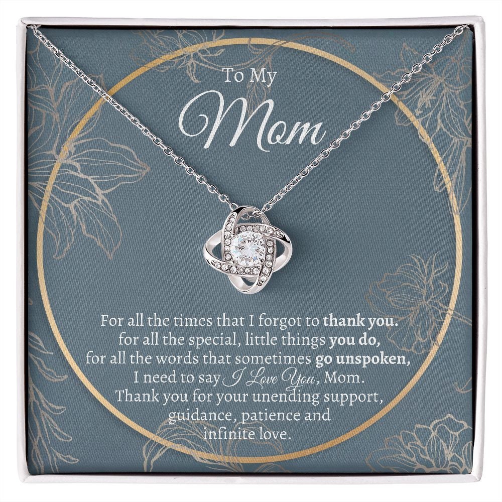 Best Gift Idea for Mom from Daughter/Son on Mother's Day, Birthday, Christmas - Unique Present for your Mother, Thank You Mom Necklace