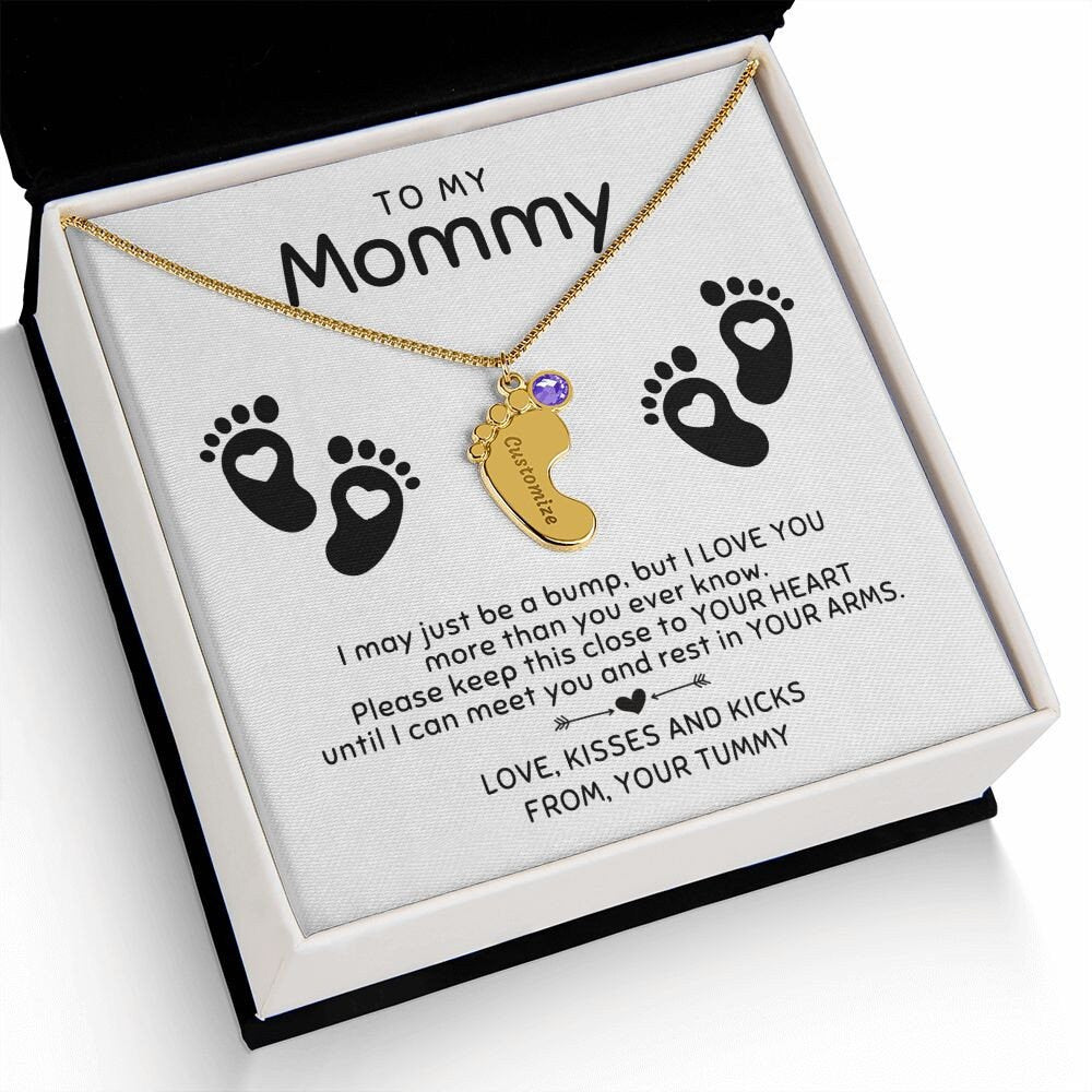 New Mom Necklace, Baby Birthstone & Name Necklace, Unique Gifts for Expecting Mom, Pregnant Wife Gifts, Mothers Day Gifts, Birthday Gifts