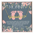 New Mom Necklace, Mommy To Be Name Necklace, Unique Gifts for New Mom, Expecting Wife, Gift for Wife Pregnant, Pregnancy Gift for New Mom