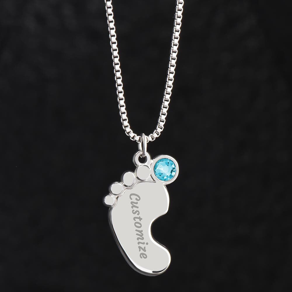 New Mom Necklace, Baby Birthstone & Name Necklace, Unique Gifts for Expecting Mom, Pregnant Wife Gifts, Mothers Day Gifts, Birthday Gifts