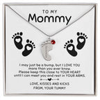 New Mom Necklace, Baby Birthstone & Name Necklace, Unique Gifts for Expecting Mom, Pregnant Wife Gifts, Mothers Day Gifts, Birthday Gifts