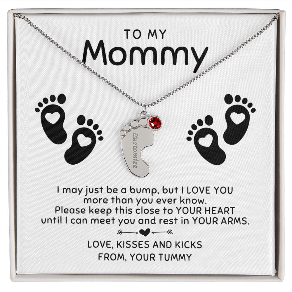 New Mom Necklace, Baby Birthstone & Name Necklace, Unique Gifts for Expecting Mom, Pregnant Wife Gifts, Mothers Day Gifts, Birthday Gifts