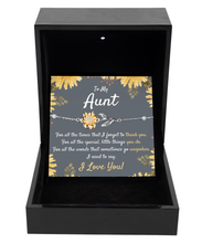 Load image into Gallery viewer, Gift for Aunt, Sunflower Bracelet, Aunt Christmas Gifts, Birthday Gift for Aunt from Niece, Sentimental Aunt Gift, Special Unique Aunt Gift
